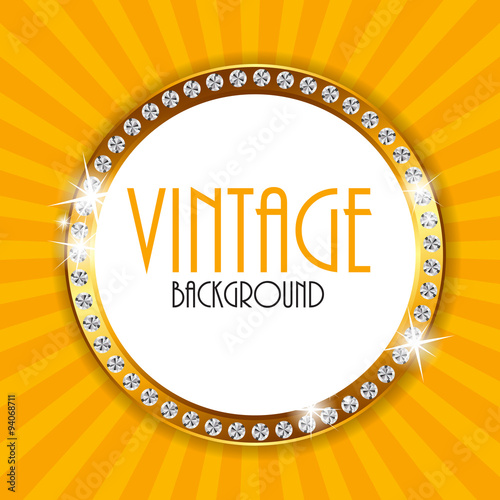 Retro Vintage Background Template Vector Illustration