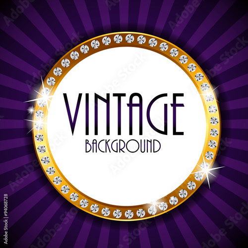 Retro Vintage Background Template Vector Illustration