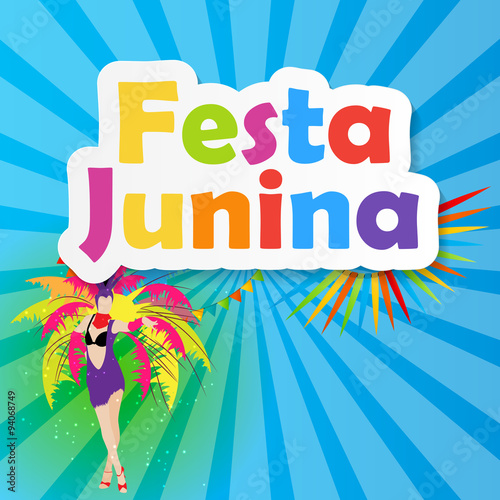 Festa Junina Background Vector Illustration
