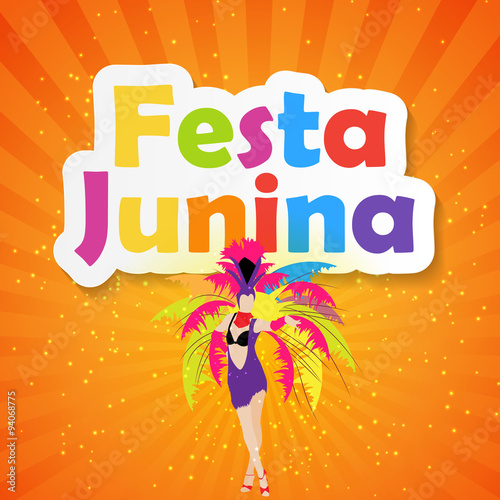 Festa Junina Background Vector Illustration