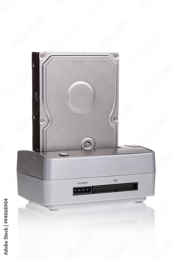 Fototapeta premium Hard drive docking station. To save and duplication.