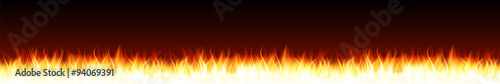 Burning Flame of Fire. Vector Illustration