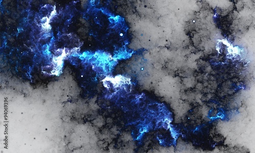 Plakat abstrakcja błękitnej galaktyki