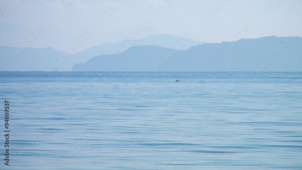 琵琶湖の水面、島々を望む 琵琶湖の水面、島々を望む
