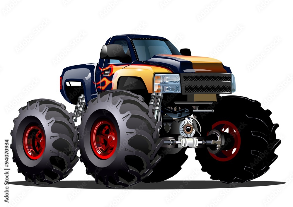 Obraz premium Cartoon Monster Truck