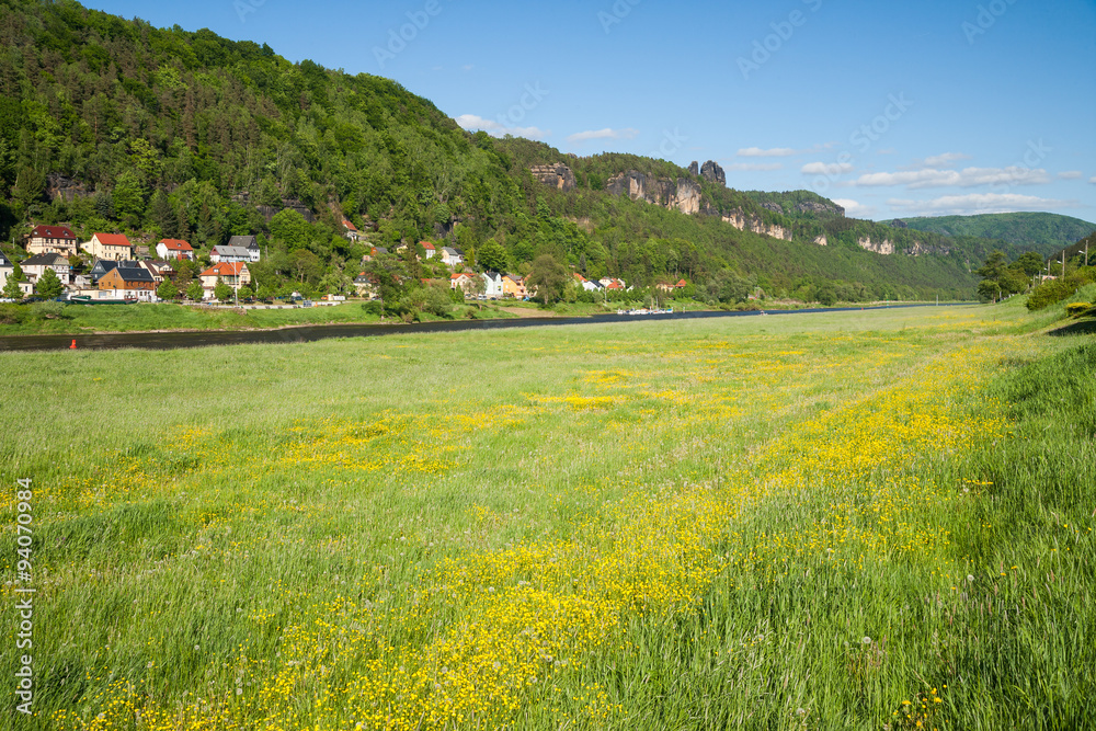 Obraz premium Sommer in der Sächsischen Schweiz