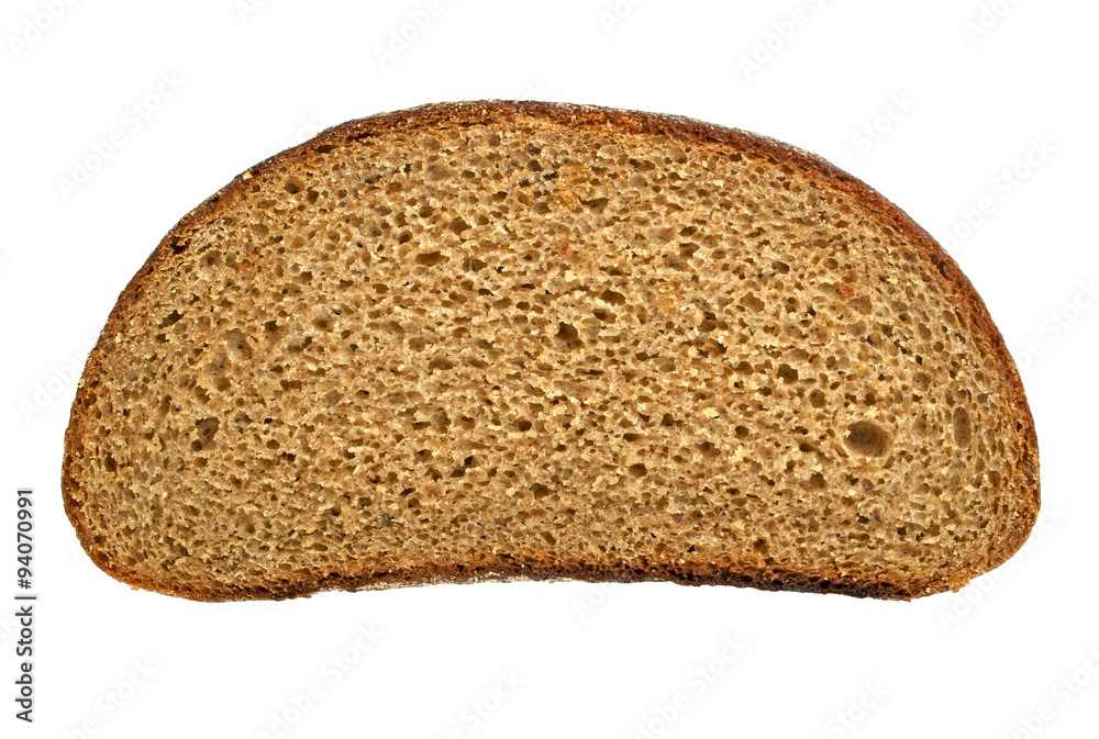 Slices of fresh rye bread isolated on white background Slices of fresh rye bread isolated on white background