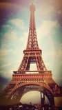 Vintage Eiffel Tower in France