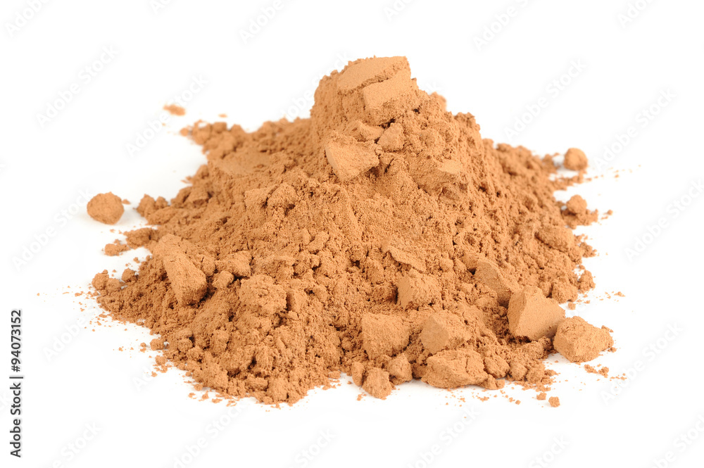 Cocoa Powder Isolated on White Background Cocoa Powder Isolated on White Background