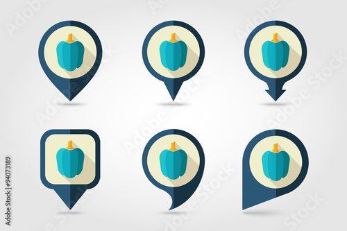 Pepper mapping pins icons with long shadow Free Download Pepper mapping pins icons with long shadow - GFXLoad