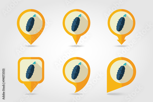 Cucumber flat icon with long shadow Free Download Cucumber flat icon with long shadow - GFXLoad