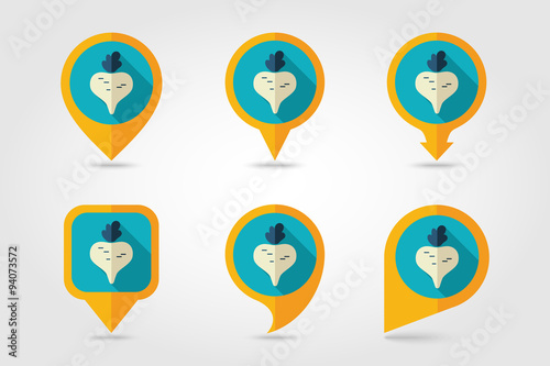Free Download Beet flat icon with long shadow - GFXLoad