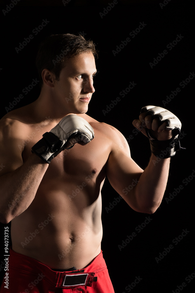 Caucasian male fighter