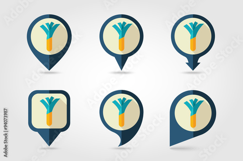 Leek mapping pins icons with long shadow Free Download Leek mapping pins icons with long shadow - GFXLoad