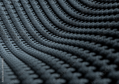Microscopic close up of fabric or fibres with depth of field