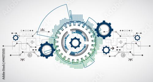 Abstract technology gears background.
