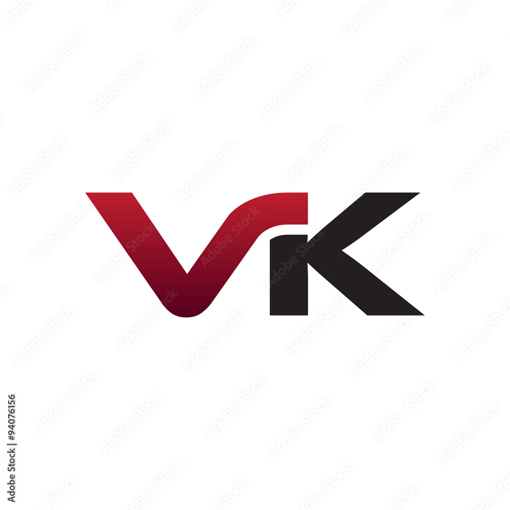 Modern Initial Logo VK Modern Initial Logo VK