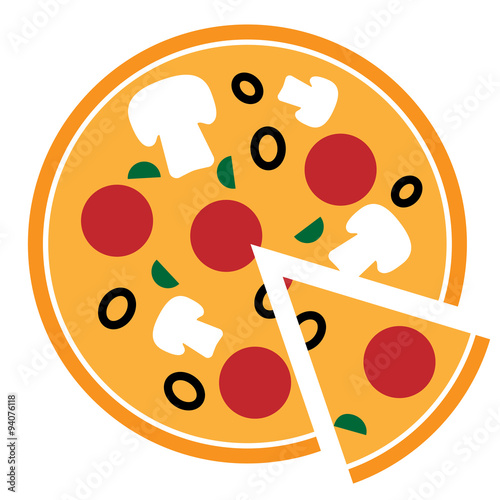 Vector pizza icon
