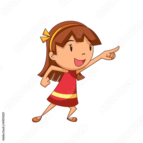 Girl pointing
