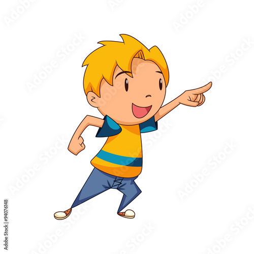 Kid pointing