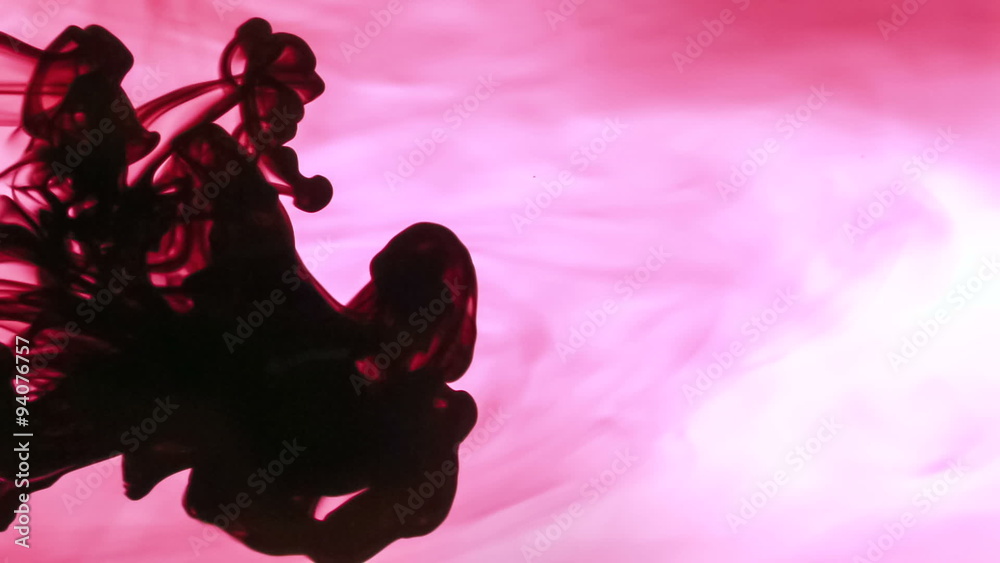 Colored ink cloud grows in water
Colored ink cloud grows in water