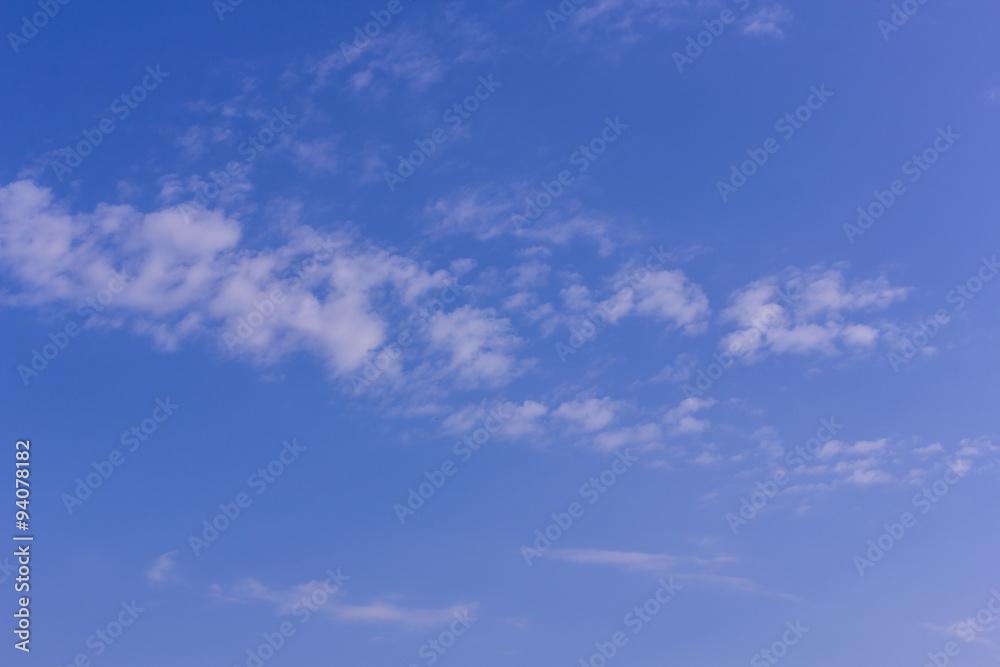 blue sky background with tiny clouds, beauty