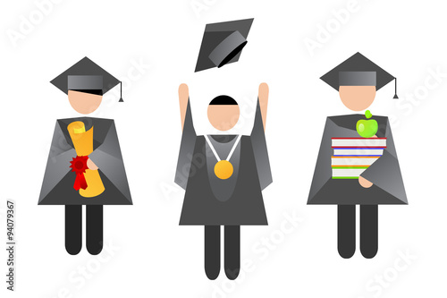 Education graduation people vector illustration