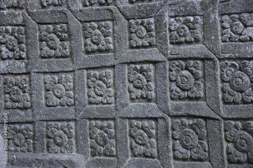 un bas relief à Prambanan