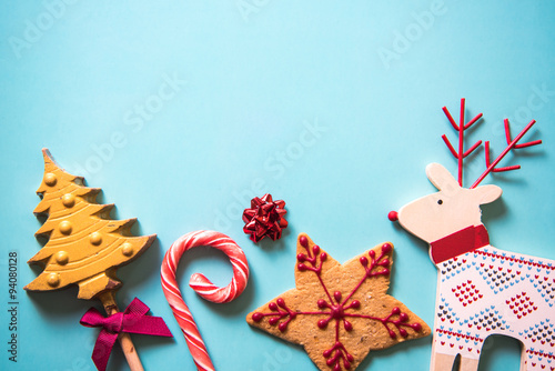Christmas festive sweets food background
