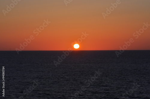 Soleil couchant sur la baie de Saint Brieuc