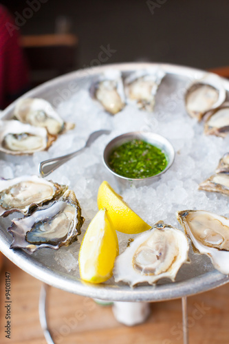 served oysters