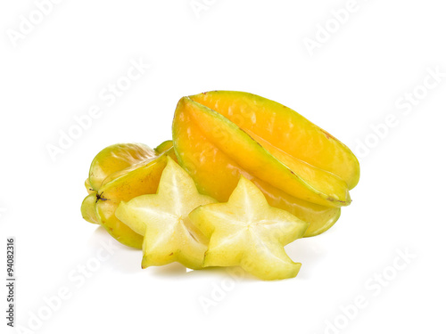 star fruit - carambola on white background