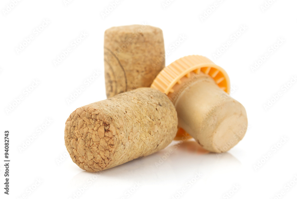 wine cork isolated on white