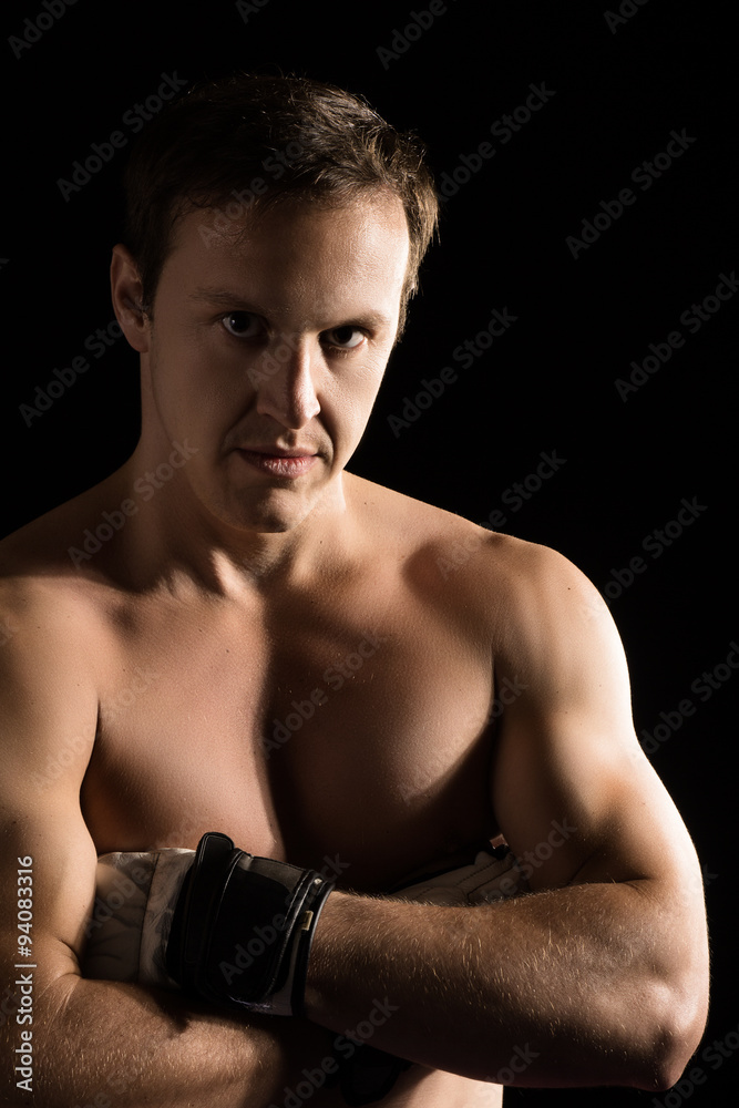 Caucasian male fighter