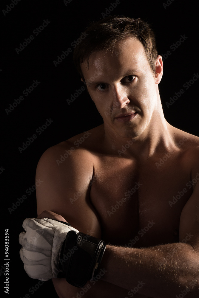 Caucasian male fighter