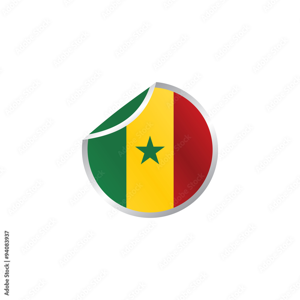 glossy theme senegal national flag glossy theme senegal national flag
