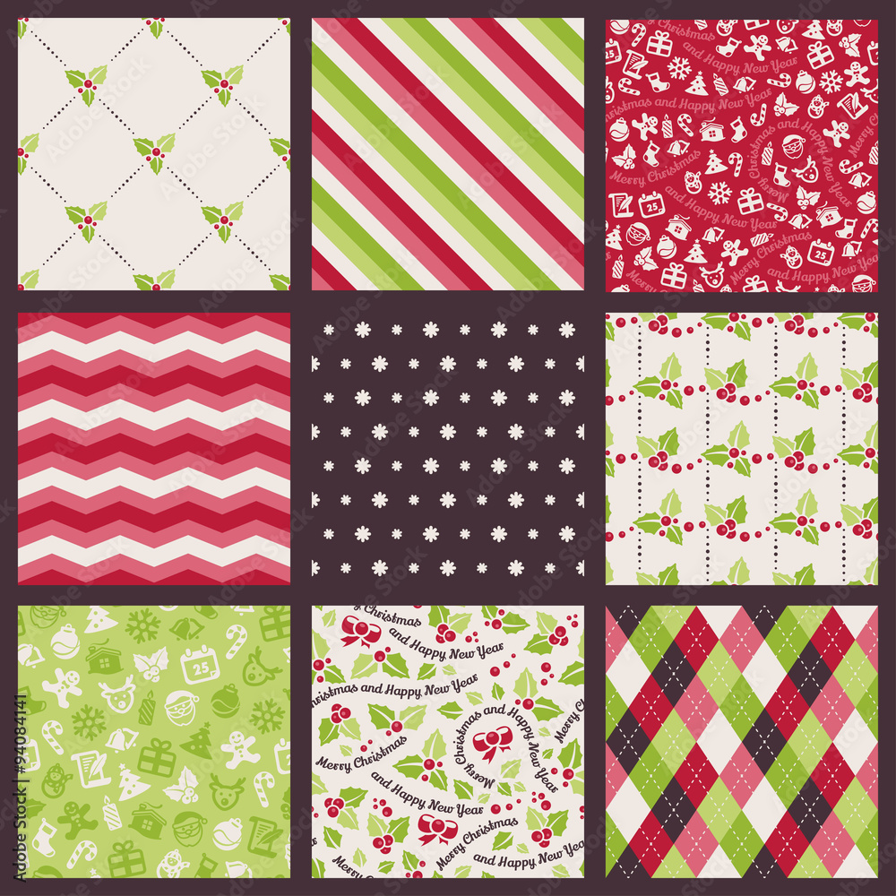Christmas pattern set Christmas pattern set