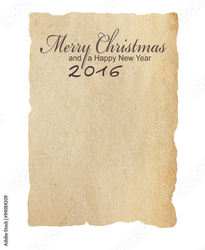 Büttenpapier mit Weihnachtsgruß 2016