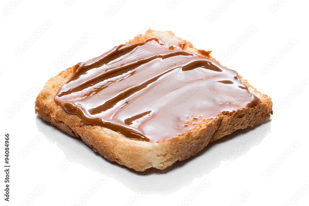 Toast with caramel cream Toast with caramel cream