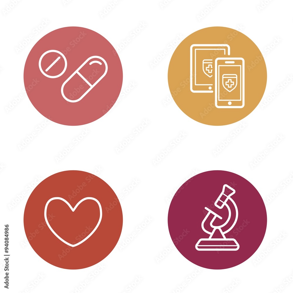 Vector Round Circle Buttons with Icons can be used as Logo or Icon Vector Round Circle Buttons with Icons can be used as Logo or Icon