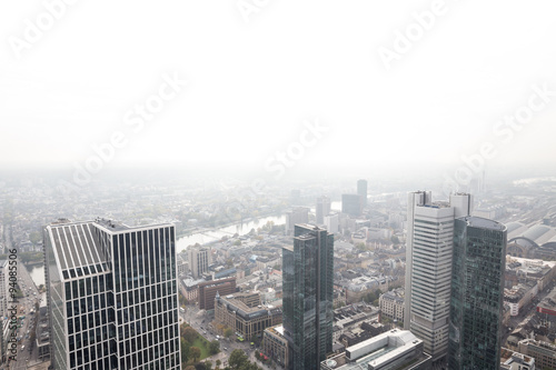 frankfurt germany skyscrapers with white background