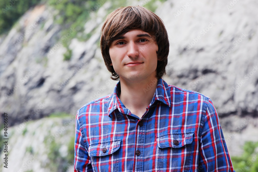 Portrait of young handsome man. Healthy young man Portrait of young handsome man. Healthy young man