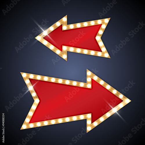 Retro arrow with space for text