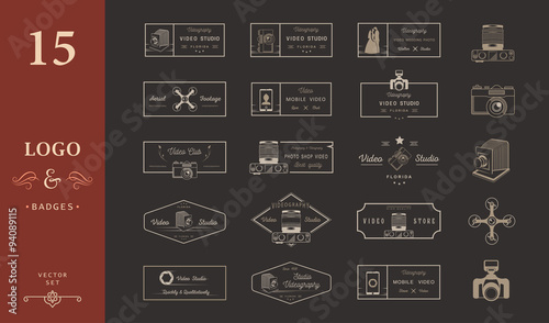 Set of Vector Logos and Badges Video