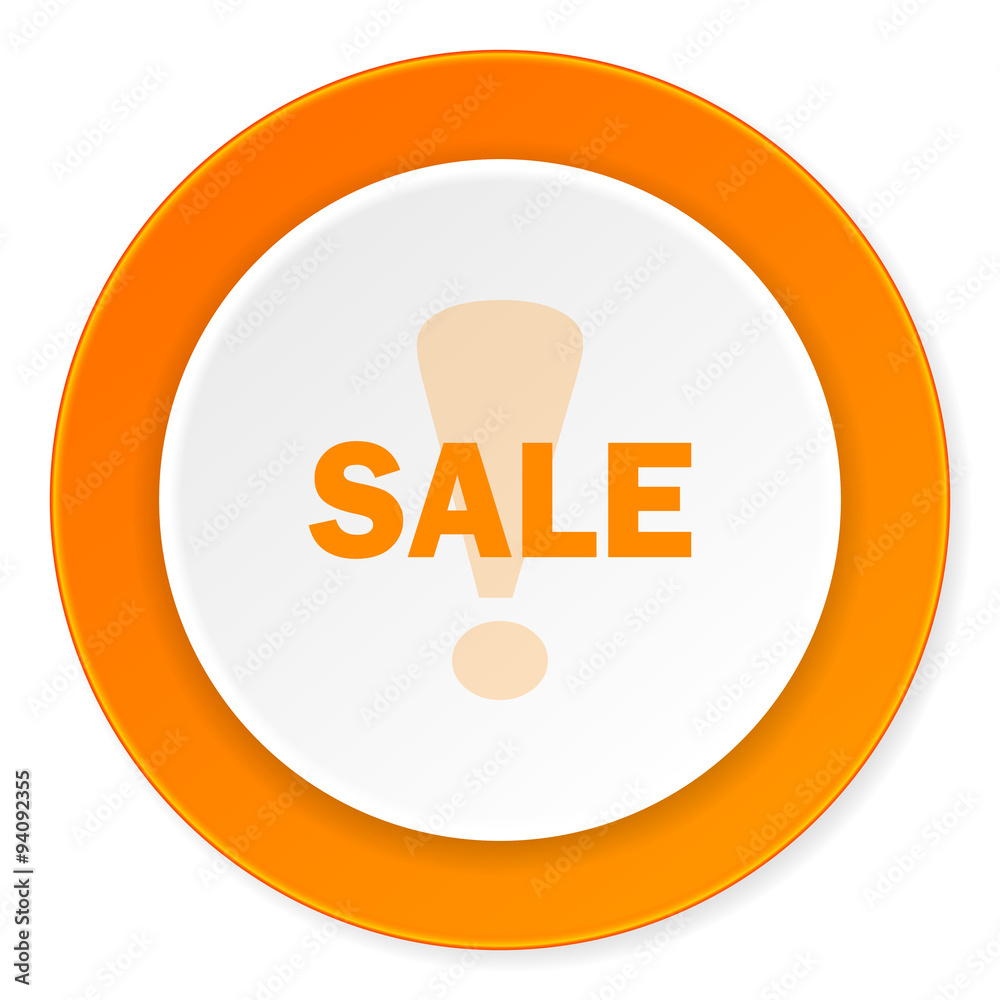 sale orange circle 3d modern design flat icon on white background sale orange circle 3d modern design flat icon on white background