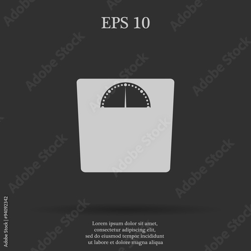 weighting icon  Flat design style