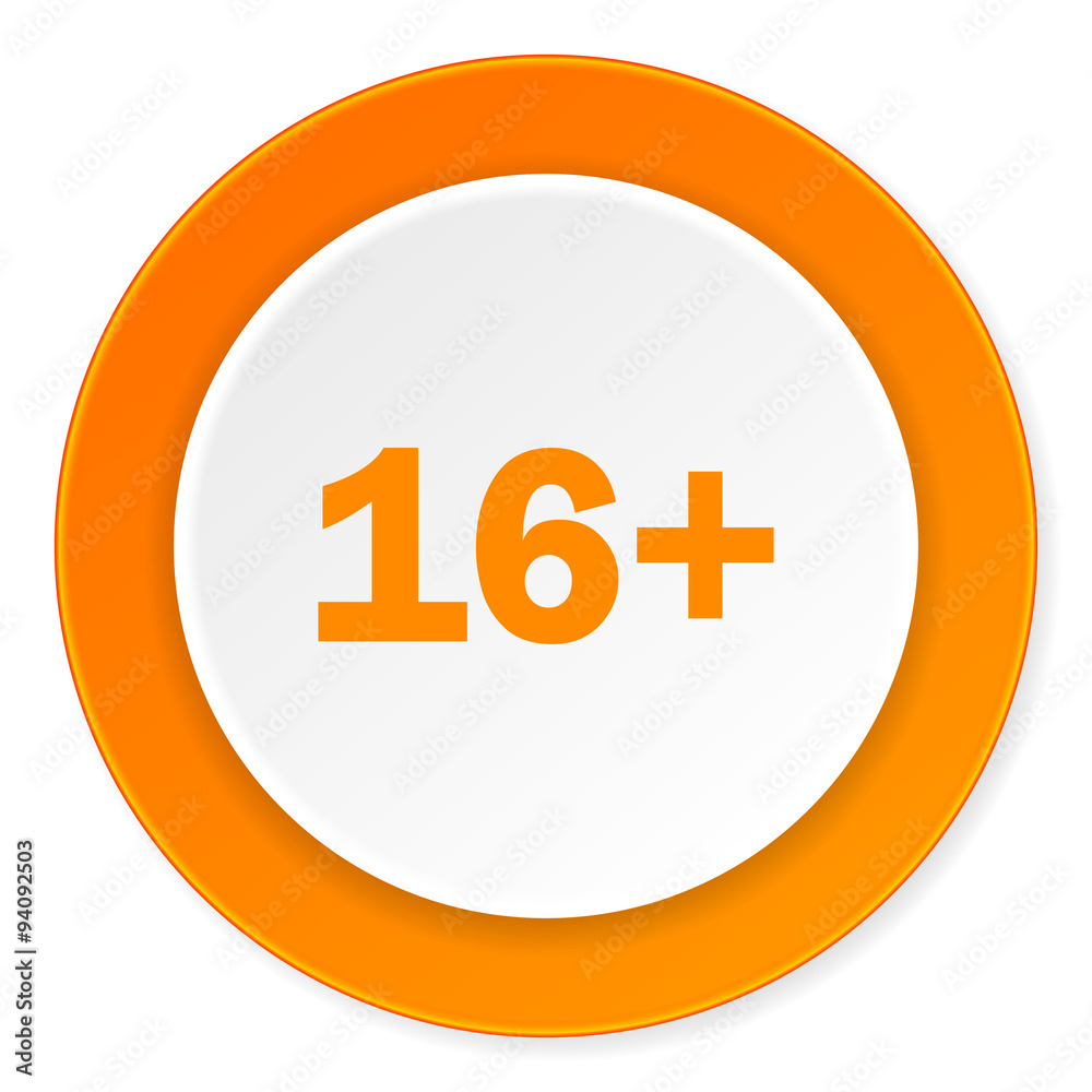 adults orange circle 3d modern design flat icon on white background adults orange circle 3d modern design flat icon on white background