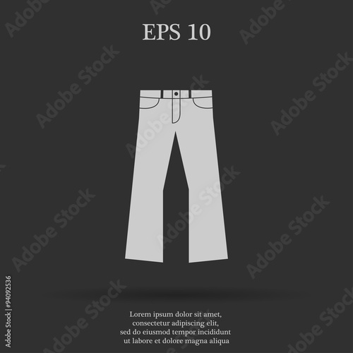 Pants icon  Flat design style