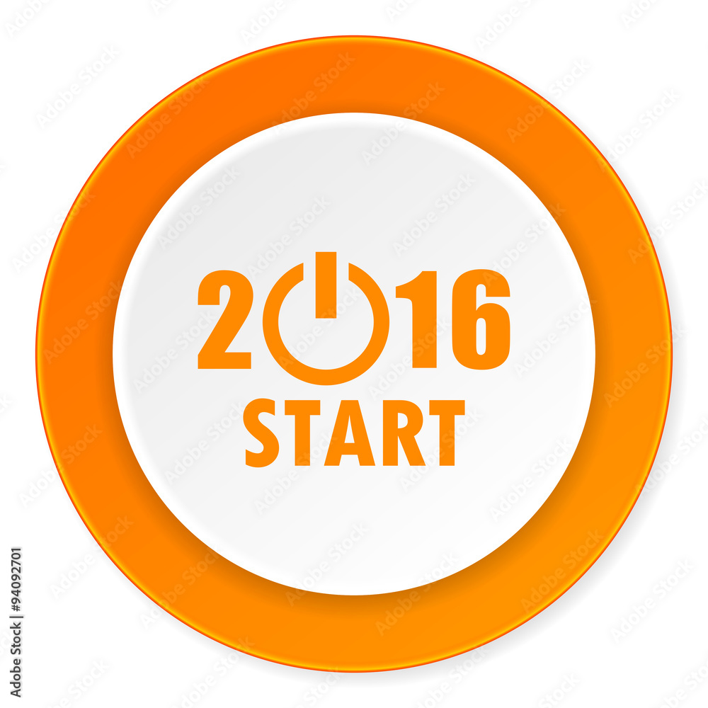 year 2016 orange circle 3d modern design flat icon on white background year 2016 orange circle 3d modern design flat icon on white background