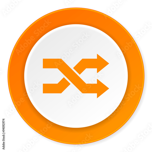 aleatory orange circle 3d modern design flat icon on white background